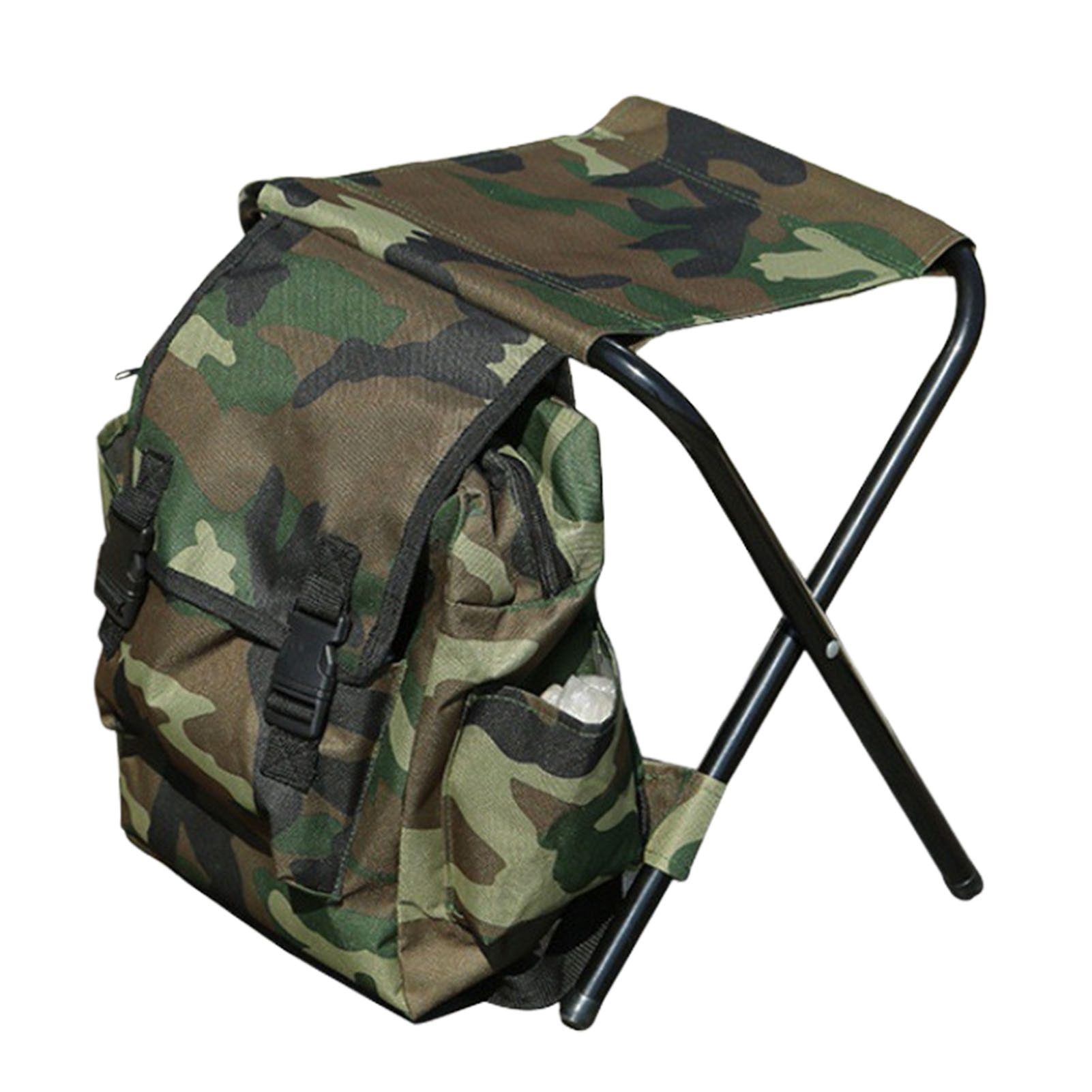 2 In 1 접이식 낚시 의자 가방, 낚시 배낭 의자 스툴, 편리한 내마모성, 야외 사냥 등산 장비용